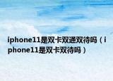 iphone11是双卡双通双待吗（iphone11是双卡双待吗）