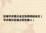 官道平步青云全文免费阅读全文（平步青云官道之权色撩人）