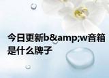 今日更新b&w音箱是什么牌子