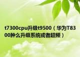 t7300cpu升级t9500（华为T8300肿么升级系统或者超频）