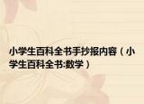 小学生百科全书手抄报内容（小学生百科全书:数学）