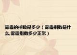 雾霾的指数是多少（雾霾指数是什么,雾霾指数多少正常）