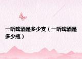 一听啤酒是多少支（一听啤酒是多少瓶）