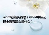 word右箭头符号（word中标记符中向右箭头是什么）