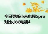 今日更新小米电视5pro对比小米电视4