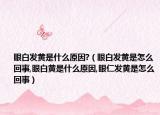 眼白发黄是什么原因?（眼白发黄是怎么回事,眼白黄是什么原因,眼仁发黄是怎么回事）