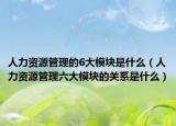 人力资源管理的6大模块是什么（人力资源管理六大模块的关系是什么）
