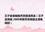 王子变青蛙陈乔恩版演员表（王子变青蛙 2005年陈乔恩明道主演电视剧）