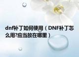 dnf补丁如何使用（DNF补丁怎么用?应当放在哪里）