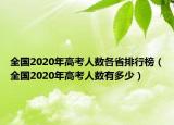 全国2020年高考人数各省排行榜（全国2020年高考人数有多少）
