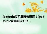 ipadmini2花屏接着黑屏（ipadmini2花屏解决方法）
