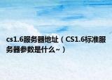 cs1.6服务器地址（CS1.6标准服务器参数是什么~）