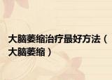大脑萎缩治疗最好方法（大脑萎缩）
