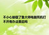 不小心卸载了鲁大师电脑死机打不开有办法重启吗