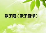 欧子阳（欧子直译）
