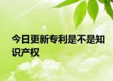 今日更新专利是不是知识产权