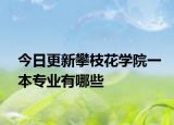 今日更新攀枝花学院一本专业有哪些