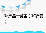 3c产品一览表（3C产品）