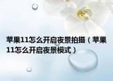 苹果11怎么开启夜景拍摄（苹果11怎么开启夜景模式）