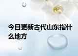 今日更新古代山东指什么地方