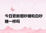 今日更新细砂糖和白砂糖一样吗
