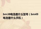 bm38电池是什么型号（bm49电池是什么手机）