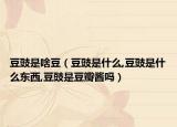 豆豉是啥豆（豆豉是什么,豆豉是什么东西,豆豉是豆瓣酱吗）