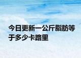 今日更新一公斤脂肪等于多少卡路里