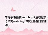 华为手表新款watch gt2活动记录（华为watch gt2怎么查看日常活动）