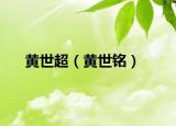 黄世超（黄世铭）