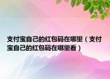 支付宝自己的红包码在哪里（支付宝自己的红包码在哪里看）