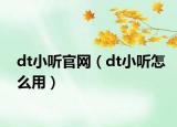 dt小听官网（dt小听怎么用）