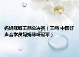 妈妈咪呀王燕总决赛（王燕 中国好声音学员妈妈咪呀冠军）