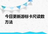 今日更新游标卡尺读数方法