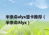 半条命alyx显卡推荐（半条命Alyx）