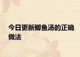 今日更新鲫鱼汤的正确做法