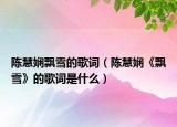 陈慧娴飘雪的歌词（陈慧娴《飘雪》的歌词是什么）