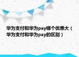 华为支付和华为pay哪个优惠大（华为支付和华为pay的区别）
