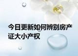 今日更新如何辨别房产证大小产权