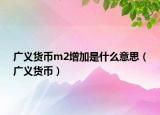 广义货币m2增加是什么意思（广义货币）