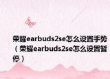 荣耀earbuds2se怎么设置手势（荣耀earbuds2se怎么设置暂停）