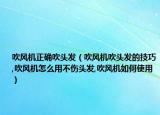 吹风机正确吹头发（吹风机吹头发的技巧,吹风机怎么用不伤头发,吹风机如何使用）