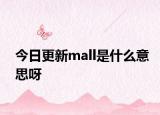 今日更新mall是什么意思呀