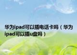 华为ipad可以插电话卡吗（华为ipad可以插u盘吗）