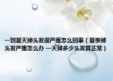 一到夏天掉头发很严重怎么回事（夏季掉头发严重怎么办 一天掉多少头发算正常）