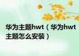 华为主题hwt（华为hwt主题怎么安装）