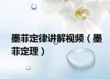 墨菲定律讲解视频（墨菲定理）