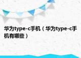 华为type-c手机（华为type-c手机有哪些）