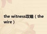 the witness攻略（the wire）