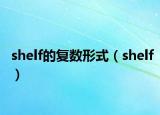 shelf的复数形式（shelf）